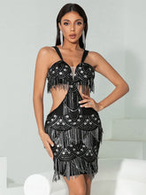 V-Neck Backless Spaghetti Cut Out Cocktail Dress JMH3012